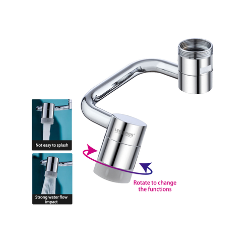 Faucet Sprayer Arm Universal Extender: 360° Rotatable Water Outlet, Anti-Splash Aerator, Extended & Universal Fit