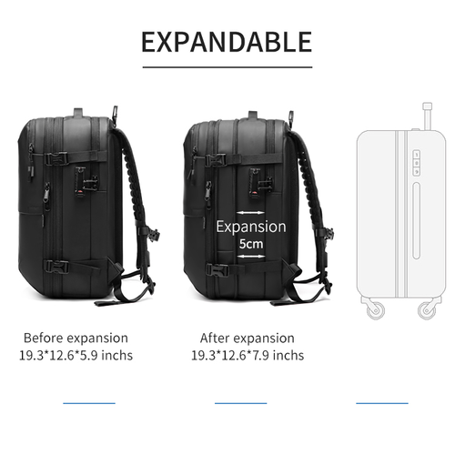 New Mens MultiFunctional Backpack  Waterproof Large Capacity for Business Trips  Travel, with Vacuum Compression, Fits Laptops
