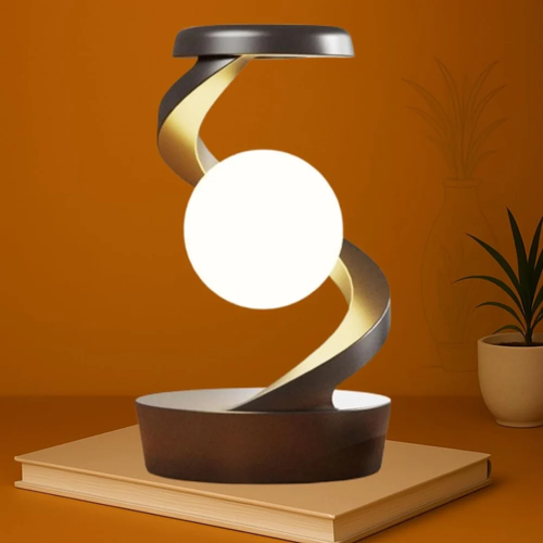 Muiltifunctional Rotatory Floating Lamp, Table Lamp Desk Lamp with Wireless Charging, Phone Charger, Bedside Lamp Nightstand Lamp with Changeable Colorful Night Lights Atmosphere Lights, Home Decor Lights, Party Decor Lights