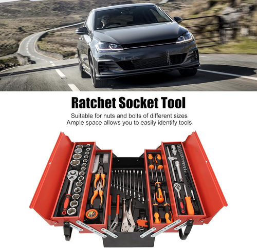 85pcs Ultimate All purpose Manual Toolbox, Small Home Hardware Toolbox, Car Repair Toolbox Multi-purpose Toolbox for Car, Marine, Motorcycle Repair And Home Industrial Repair