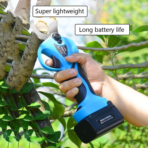 Professional Cordless Electric Pruning Shears 32mm 1.2 Inch Max Diameter Power Electric Scissors Long Reach Pruner Rechargeable
