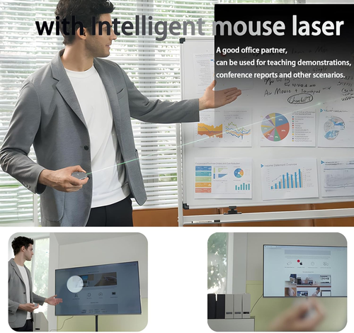 2025 AI Smart Mouse,Wireless Mouse for PC Laptop,ChatGPT Enabled Bluetooth Mouse with Voice Recording & AI Summarize, Ergonomic Presenter Laser Pointer Remote, USB Rechargeable,Smart