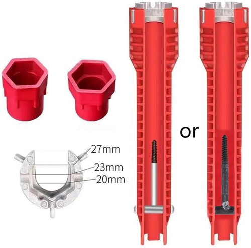 Multifunction 14 In 1 Repair Plumbing Tool Anti-slip Plumber Key Flume Sink Wrench Tools Plumbing Pipe Wrench Bathroom Tool Sets