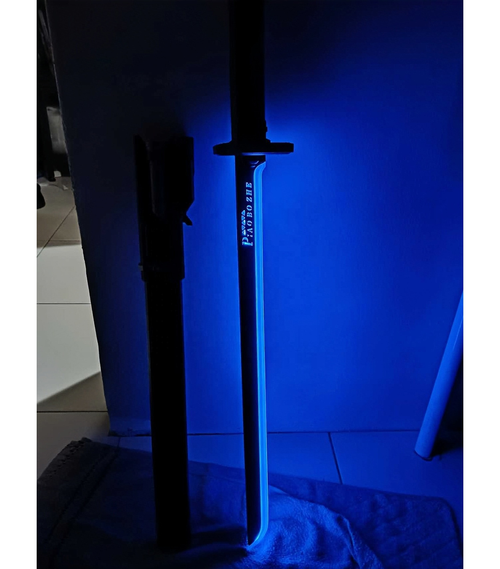 KK 80cm Cyberpunk Warrior Blade Spark Wanderer Lightsaber (for Boys) - Laser Sword with Light-Up Technology & Flint Spray