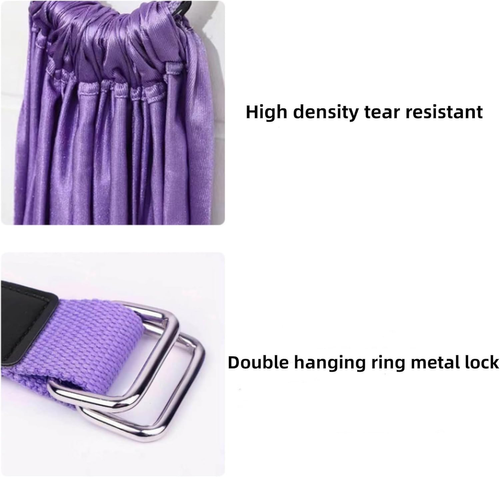 Aerial Yoga Strap, Fitness Strap Band for Waist Trainer Leg Stretching, Door Swing Adjustable Strap - Back Bend, go upside-down for Yoga Practitioner Ballet Dancer Gymnastics Relieve Pain Stiffness