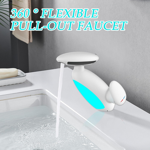 Bathroom Faucets, 360° Rotating Water Tap Attachment, 4-Mode Sprayer Faucet, Easy Drain Design, Ideal for Bathtub, Kitchen, RV, Laundry, Bar, and Home Remodel Projects