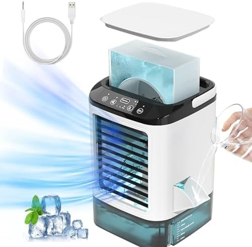 Mini USB Desktop Spray Fan - Quiet Portable Cooler with Humidification for Home, Office & Dorm