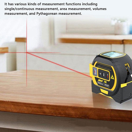 3 in 1 Laser Tape Measure, Digital Laser Rangefinder, with LCD Display, Laser Crosshair, 5m Tape Measure, Inch Metric Scale, for Interior Decoration, House Measurement