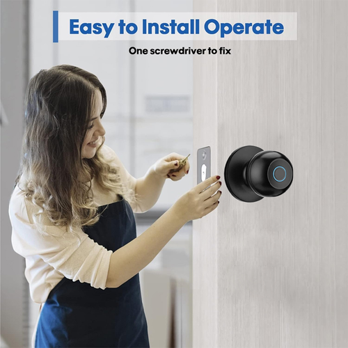 Smart Bluetooth Multi-functional New-style Spherical Apartment Lock, Round Cylinder Door Lock with Steel Ball Knob, Doors