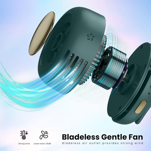 Mini Portable Fan -360° Rotatable Small Personal Fan that Blow Cold Air with Clip Fan 3 Speeds.Portable USB Rechargeable Small Cooling Fan.Battery Powered Fan for Outdoor and Indoor (White)