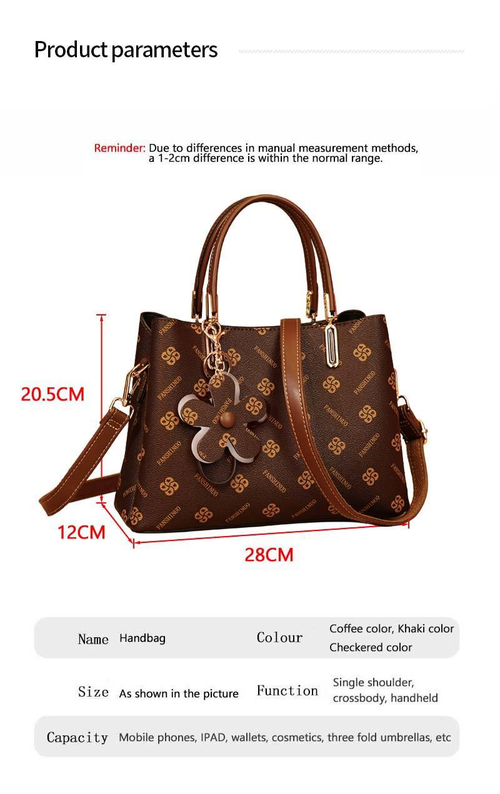 2025 New Retro PU Tote Bag for Women - Stylish Large Capacity Shoulder Crossbody Bag, Elegant High-End Fashion Handbag, Versatile Casual Daily