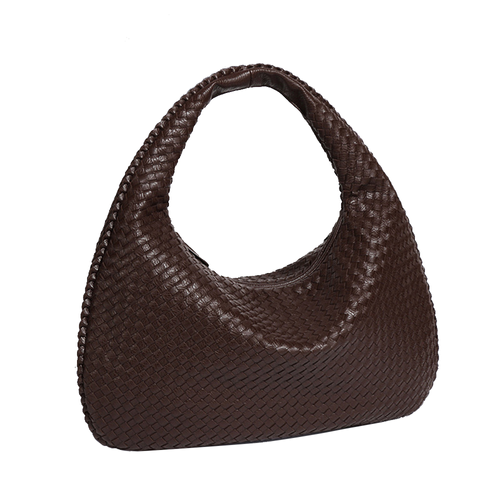 New-Style Crescent Womens Bag: Handwoven Top-Handle Dumpling Bag Stylish Versatile Convertible ShoulderUnderarm Bag