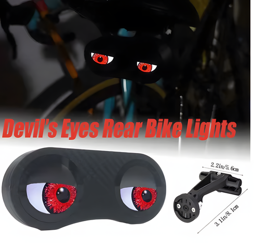 Smart Bike Tail Light Devil Eyes Bicycle Rear Light Waterproof Bike Motorcycle Acc Led For Night Riding With Type C Recharg P0O0