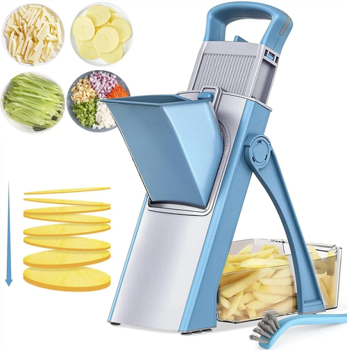 Multi-Functional Vegetable Chopper: Grater, Shredder, Slicer – Kitchen Essential, Time-Saving Kitchen Gadget Machine