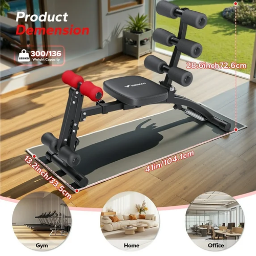 MERACH Ab Machine, Multi-Functional Adjustable Ab Trainer, Ab Workout Bench for Home Gym, Sit Up Machine for Abdominal, Exercise Chair for Full Body Workout