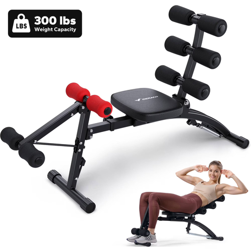 MERACH Ab Machine, Multi-Functional Adjustable Ab Trainer, Ab Workout Bench for Home Gym, Sit Up Machine for Abdominal, Exercise Chair for Full Body Workout