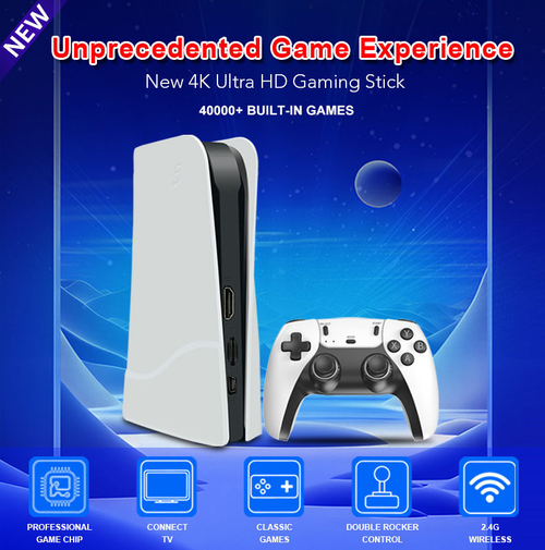 Dual 2.4G Controller Q10 SE 3D Game Stick 64GB 40000+ Game Wireless Control Retro Classic Video Game Console GameStick for PSP