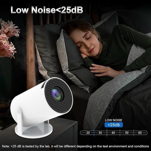 Mini Projector with WiFi and Bluetooth, 4K Supported Native 1080P FHD Portable Projector with Android 11, 180° Rotatable and Aut Level Correction Outdoor Projector for Laptop  Smartphone TV Stick