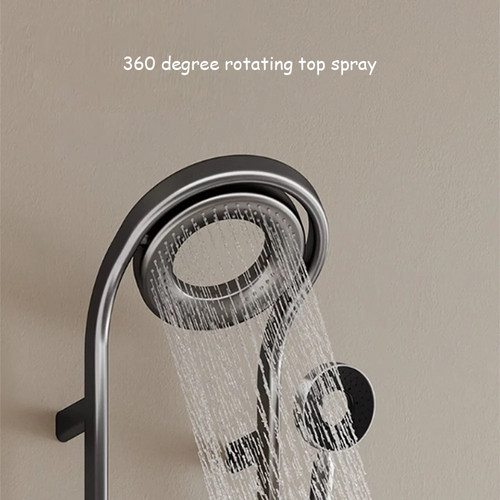 Smart New Temperature-Controlled Digital Display Shower Head Set – Thermostatic Home Shower System with Storage Shelf