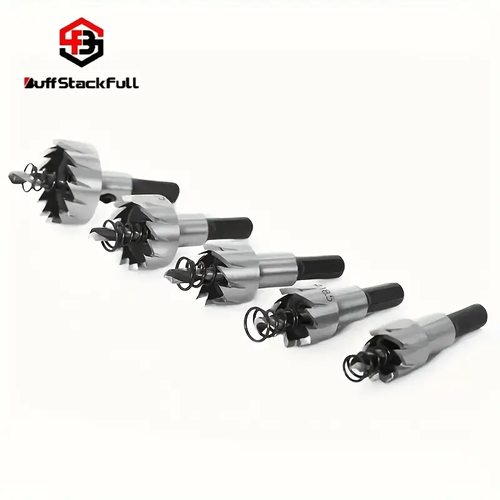 BUFF STACK FULL 5pcs HSS Drill Bits  - High-Speed Steel, Rust-Proof, Precision Sizes (16mm-30mm) for Metal & Stainless Steel - Ideal for Professional Sheet Metal Work, Drill Bits for Steel, Metalworking Drill Bits | Durable Drill Bits, Industrial Drilling, DIY Enthusiasts, Construction