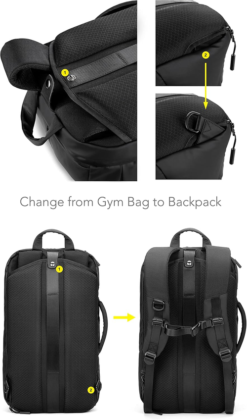 Handcuffs Travel Backpack With Laptop & Shoe Compartment Overnighter Expandable Business Weekender Bag With Multiple Carry Handles & Trolley Strap Carry-on Luggage Overnight Bag