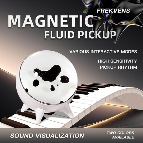 Dancing Ferrofluid Speaker - Magnetic Fluid Sound Visualizer with Music Rhythm, Ferrofluid Display Lamp for Desktop Decor, Unique Venom Toy, Creative Gifts for Festivals and Birthdays (White)