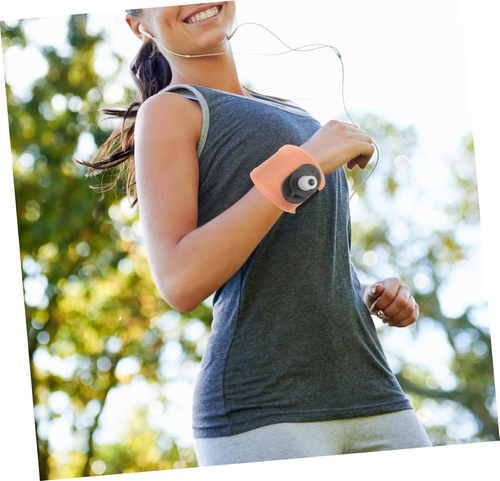 Outdoor Running Wrist Water Bottle Hand-free Wearable Adjustable Wrist Water Bottle Portable Fitness Cycling Silicone Water Cup Sports Supplies Orange 200ML