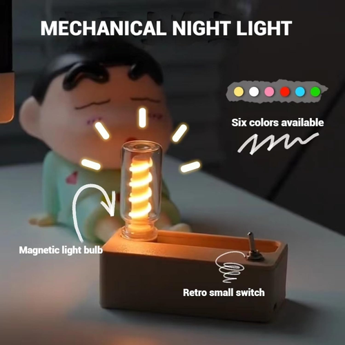 Decompression Mechanical Night Light, Creative Mechanical Magnetic Light, Mechanic Light with Magnet, LED Creative Night Light, 3D Printed Decompression Mechanical Night Light