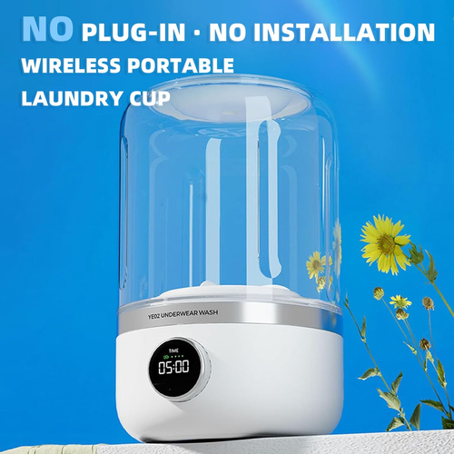 Portable Mini Washing Machine, 1.2L underwear washer with Digital Timer Display for underwear, socks, saliva towels, suitable for apartments, hotels, and travel and Fathers Day
