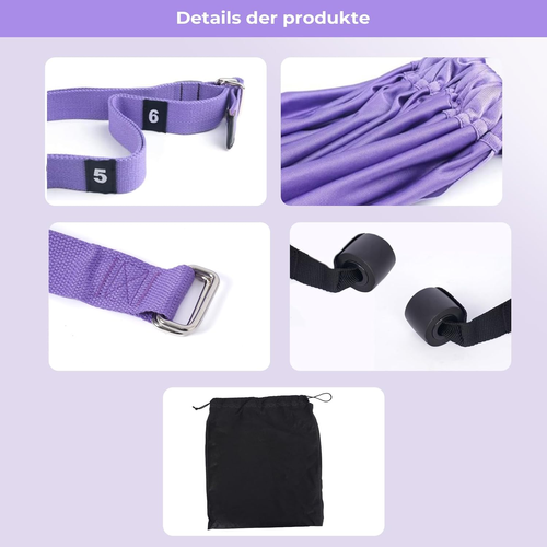 Aerial Yoga Strap, Fitness Strap Band for Waist Trainer Leg Stretching, Door Swing Adjustable Strap - Back Bend, go upside-down for Yoga Practitioner Ballet Dancer Gymnastics Relieve Pain Stiffness