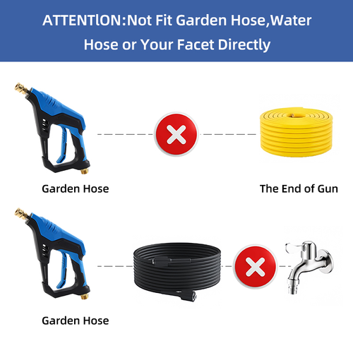 Modern Design Car Wash Plastic-Copper Cleaning Gun, High-Pressure Washer Gun, Portable 150 Bar High-Pressure Water Jet Gun with Multiple Connectors,  Convenient for Car Cleaning