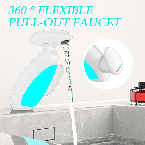 Bathroom Faucets, 360° Rotating Water Tap Attachment, 4-Mode Sprayer Faucet, Easy Drain Design, Ideal for Bathtub, Kitchen, RV, Laundry, Bar, and Home Remodel Projects