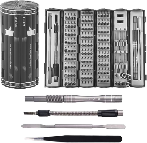 128 in 1 Precision Screwdriver Set, Electronics Precision Repair Tool Kit for Phone Watch Laptop PC Game Console, Multi-Bits Screw Driver Kits, Home Repair...