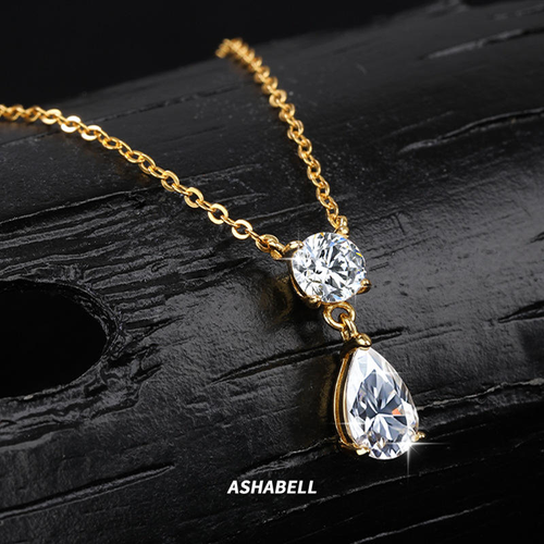 2025 New Minimalist Waterdrop Zircon Necklace | Sparkling Luxury Dainty Chain | Trendy Hypoallergenic Collarbone Jewelry delivery in 3 days 869 sales