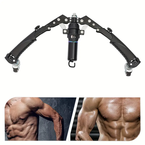 Arm Exerciser Arm Forearm Workout Shoulder Muscle Training Fitness Equipment Home Chest Expander Adjustable 22-440lbs Hydraulic Power Twister Spin Button...