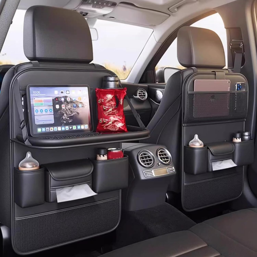 Popular Items Car Seat Back Pocket, Rear Seat Storage, Stain Proof, Car Storage Pocket, Seat Back Pocket, Premium Waterproof PU Leather Car Seat Back Organizer（Black3）