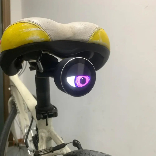 Smart Bike Tail Light Devil Eyes Bicycle Rear Light Waterproof Bike Motorcycle Acc Led For Night Riding With Type C Recharg P0O0