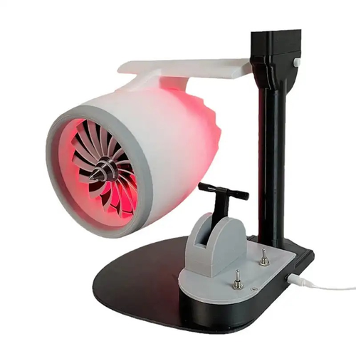 New USB-Powered Creative Jet Fan Toy with Cool Engine & Unique Design, Built-in Spray Device – Suitable for Home Decoration, Air Duster & Cleaner