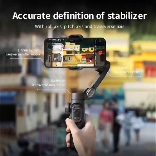 AOCHUAN Smart XE Smartphone Gimbal Stabilizer - Foldable 3-axis gimbal with focus wheel for iPhone Samsung & Android - Increase your TikTok, YouTube and Vlogging Content