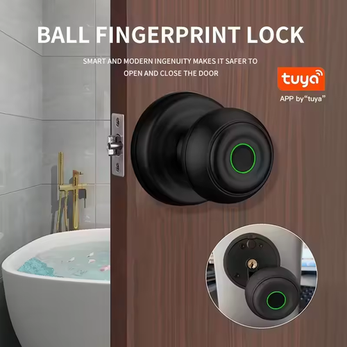 Smart Bluetooth Multi-functional New-style Spherical Apartment Lock, Round Cylinder Door Lock with Steel Ball Knob, Doors