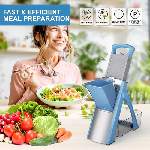 Multi-Functional Vegetable Chopper: Grater, Shredder, Slicer – Kitchen Essential, Time-Saving Kitchen Gadget Machine