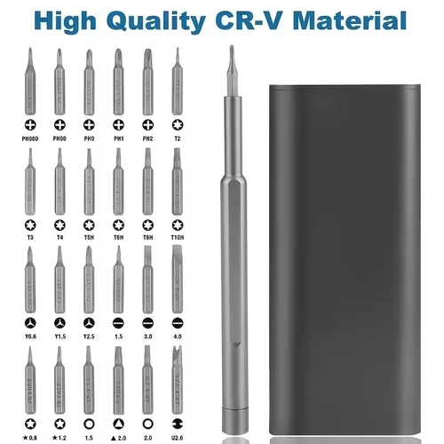 24-in-1 Precision Multi-Function Tool Set for Phone & Computer Repair, Including Eyeglass Tools, Blades and Screwdrivers