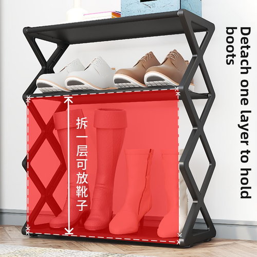 Shoe Storage Rack Space-saving 4 Tiers Z-shaped Shoe Storage Rack Easy Installation Large Capacity Shoe Shelf Organizer for Home