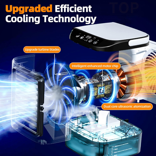Mini USB Desktop Spray Fan - Quiet Portable Cooler with Humidification for Home, Office & Dorm