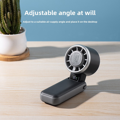 Portable Handheld Turbo Fan with Ice-Cooling Plate (Rapid Cooling), 1–100 Stepless Speeds, Rechargeable Personal Mini Fan – Perfect Summer Gift for Office, Camping, Travel & Outdoor (Black)