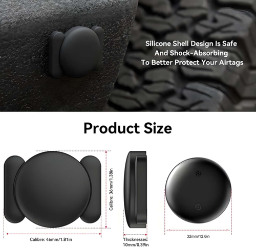 GPS Tracker, Hidden Magnetic Car Work, Magnetic Mini Gpss Trackers, for iPhone, Vehicles, Cars, Truck (Black)