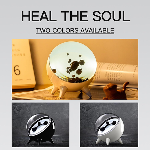 Dancing Ferrofluid Speaker - Magnetic Fluid Sound Visualizer with Music Rhythm, Ferrofluid Display Lamp for Desktop Decor, Unique Venom Toy, Creative Gifts for Festivals and Birthdays (White)