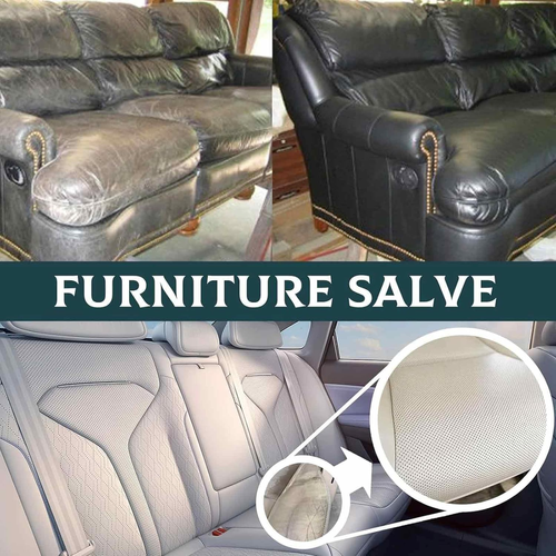 Furniture Salve for Leather - Polisher, Moisturizer, and Restorer for Couches and Furniture - Conditioner for Leather, Wood, and Vinyl - Repair Salve with...