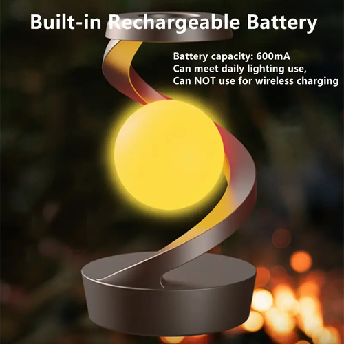 Muiltifunctional Rotatory Floating Lamp, Table Lamp Desk Lamp with Wireless Charging, Phone Charger, Bedside Lamp Nightstand Lamp with Changeable Colorful Night Lights Atmosphere Lights, Home Decor Lights, Party Decor Lights