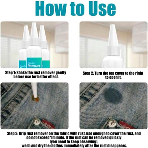 Fabric Rust Remover, Fabric Rust Stain Remover for Clothes, Strong Clothes Rust Remover, Rust, Copper Rust, Water Rust, Tea Rust (1PCS)